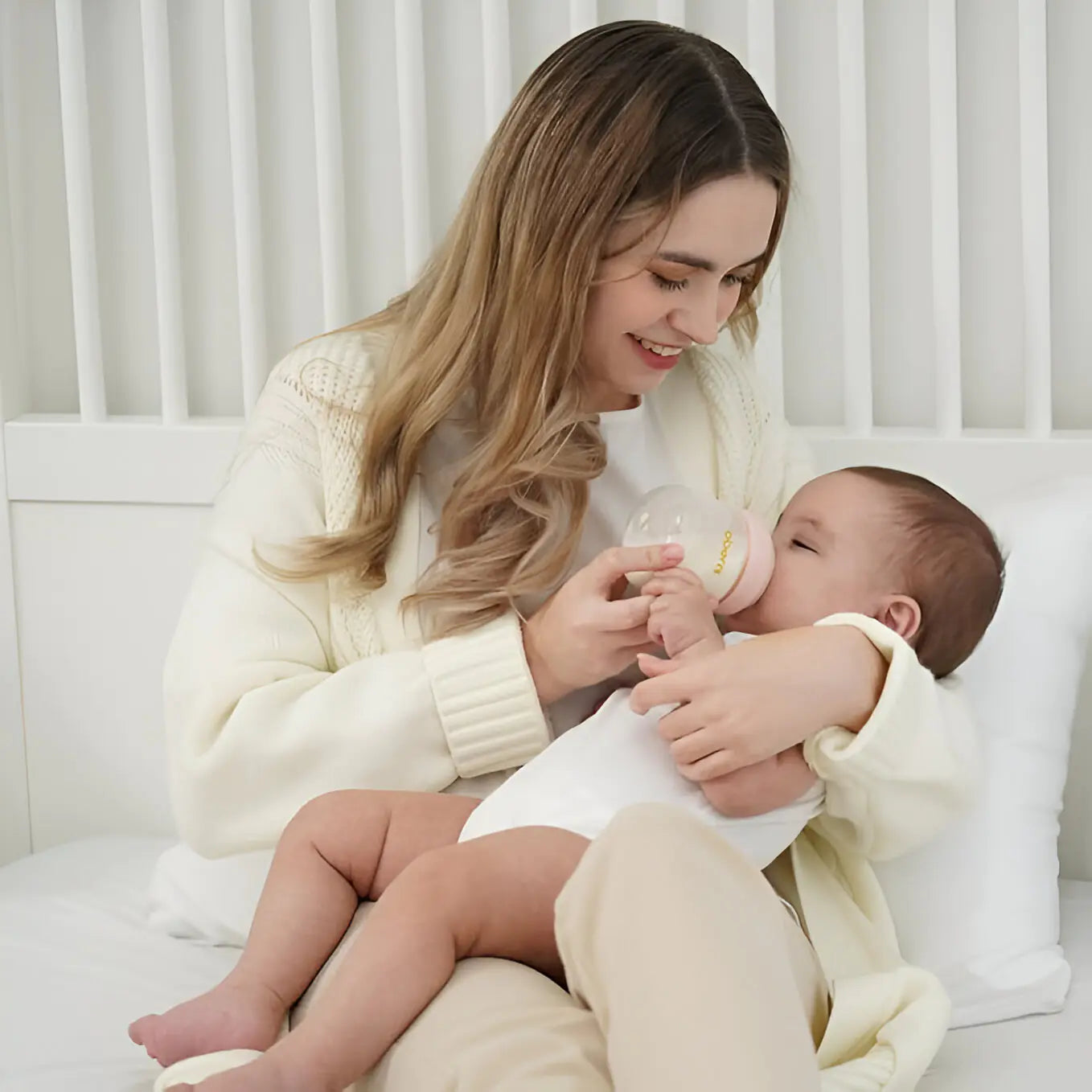 Wide-Neck Glass Baby Bottle