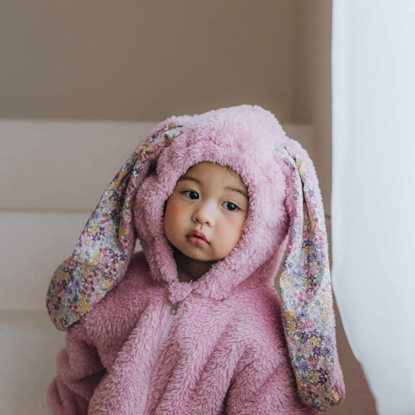 Rabbit Flannel Baby Onesie