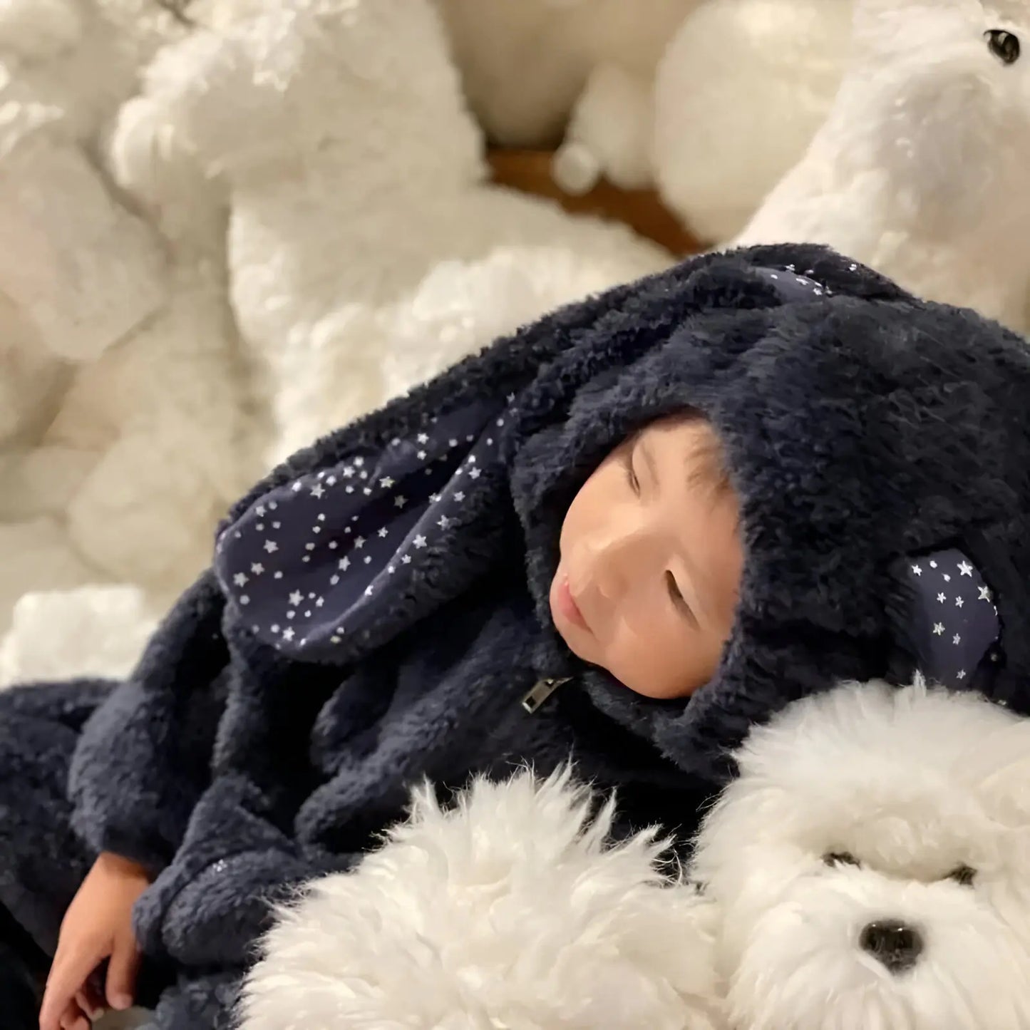 Rabbit Flannel Baby Onesie
