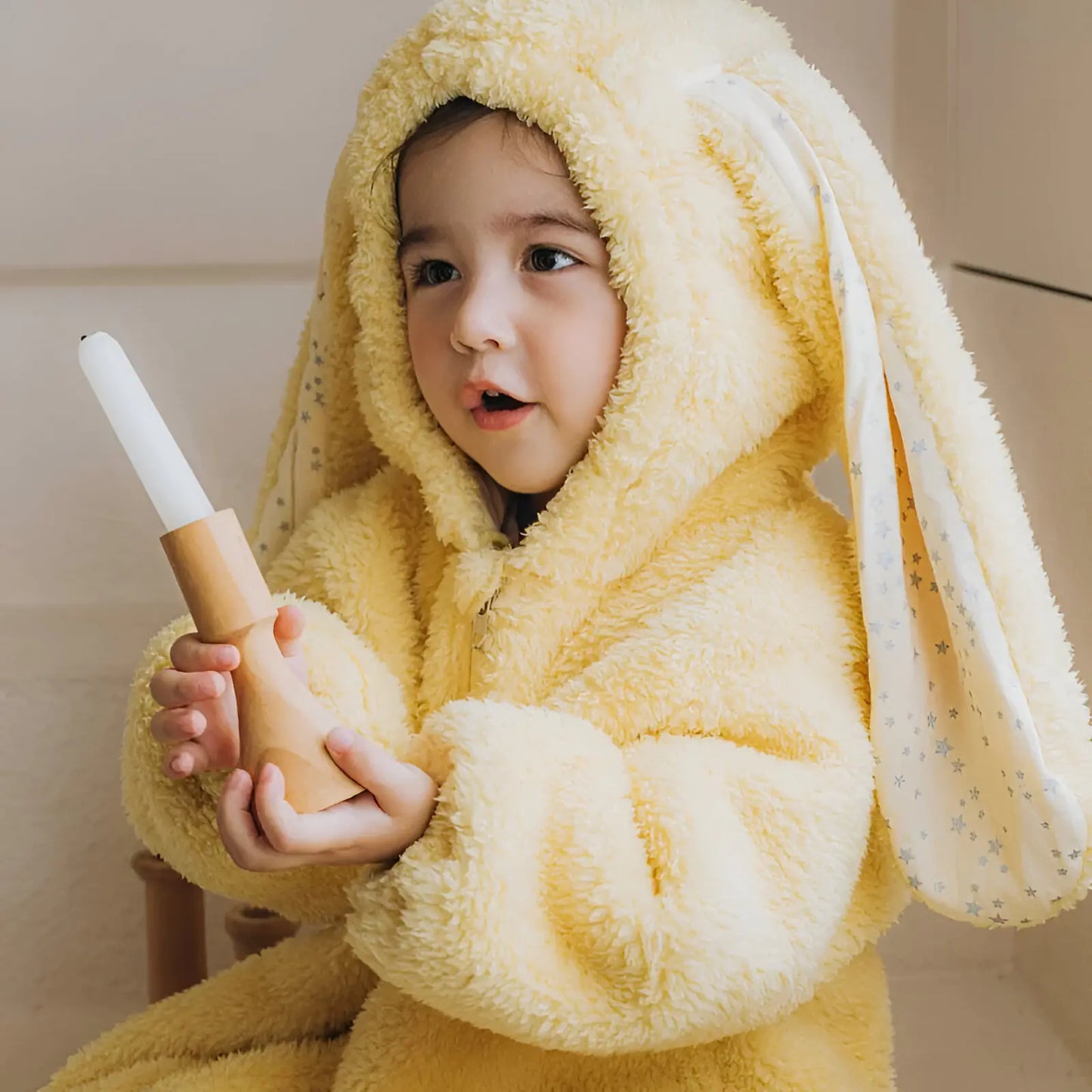 Rabbit Flannel Baby Onesie