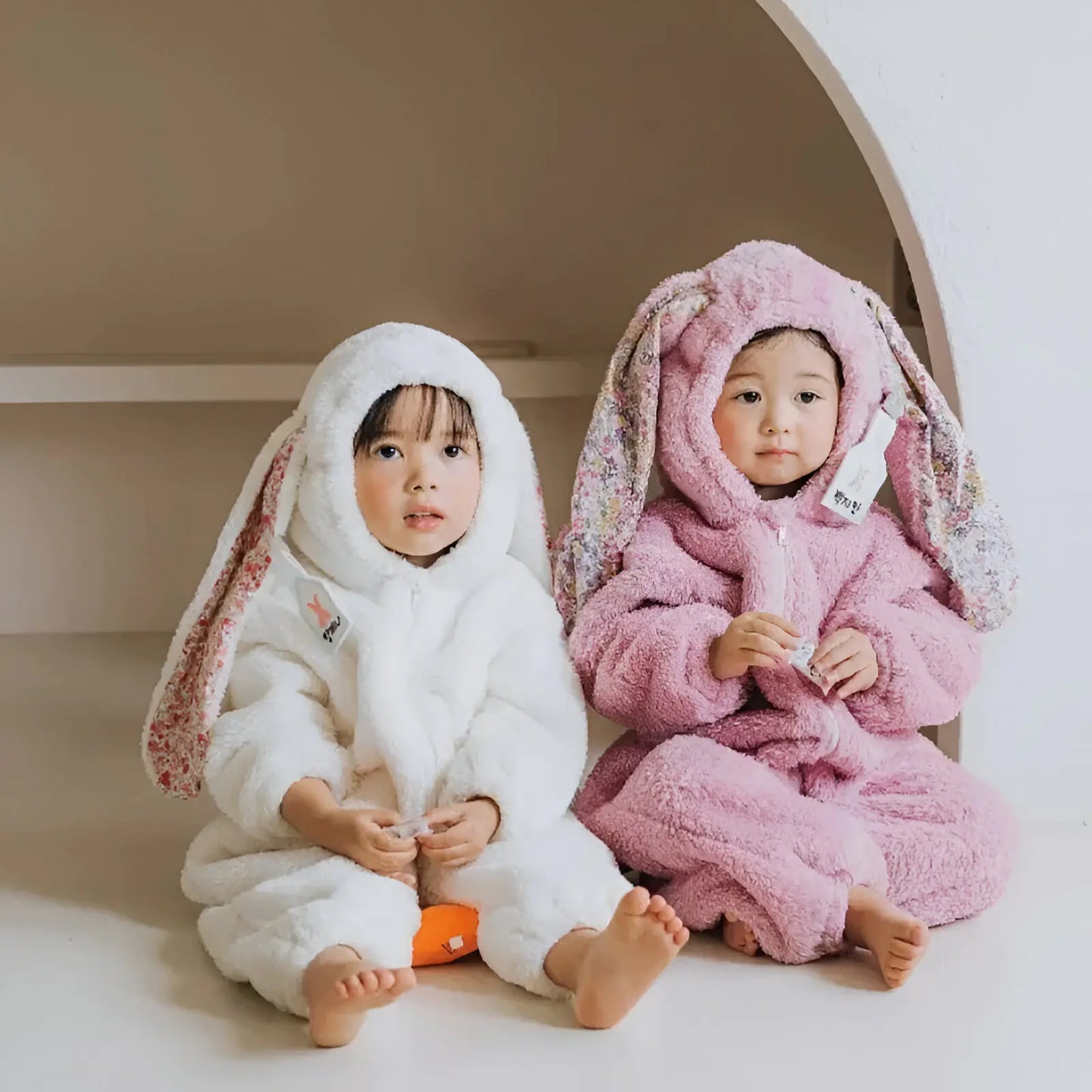 Rabbit Flannel Baby Onesie