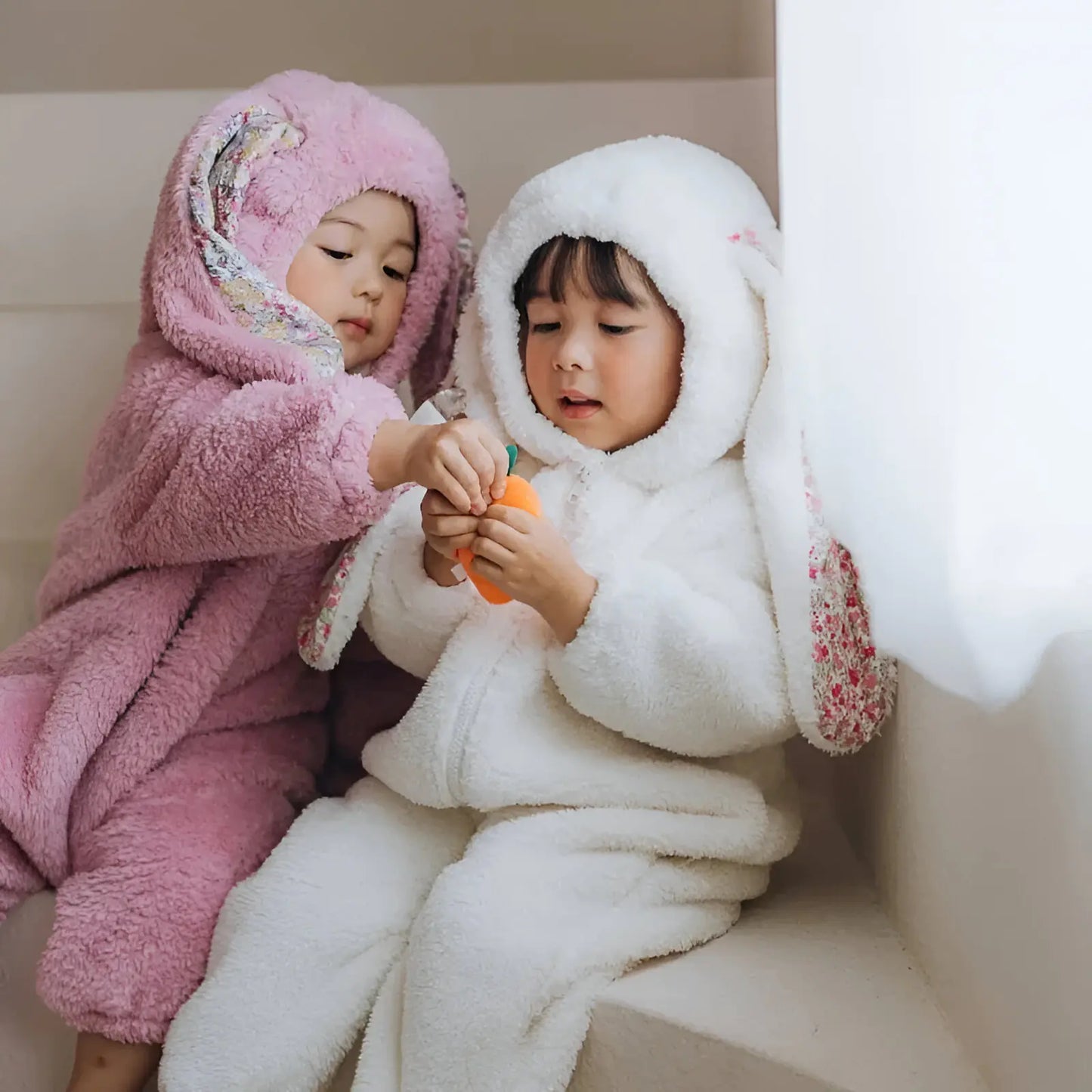 Rabbit Flannel Baby Onesie