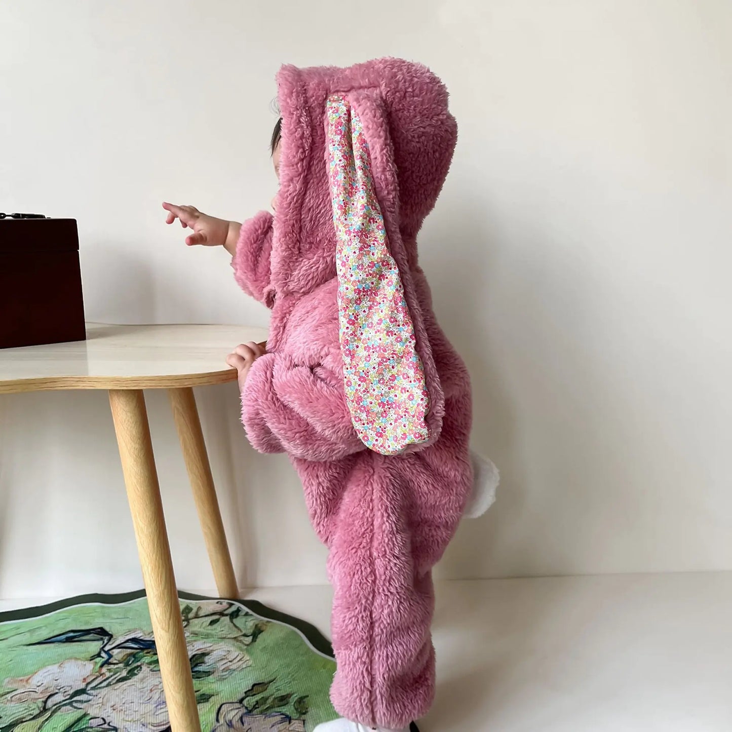 Rabbit Flannel Baby Onesie