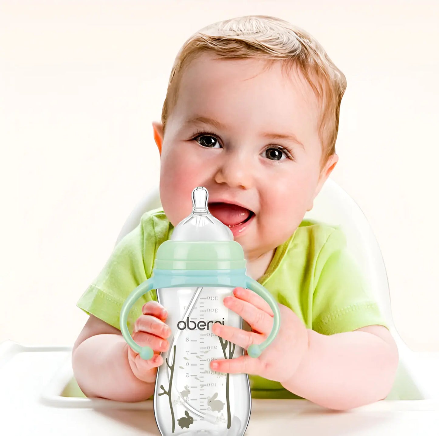 Wide-Neck Glass Baby Bottle