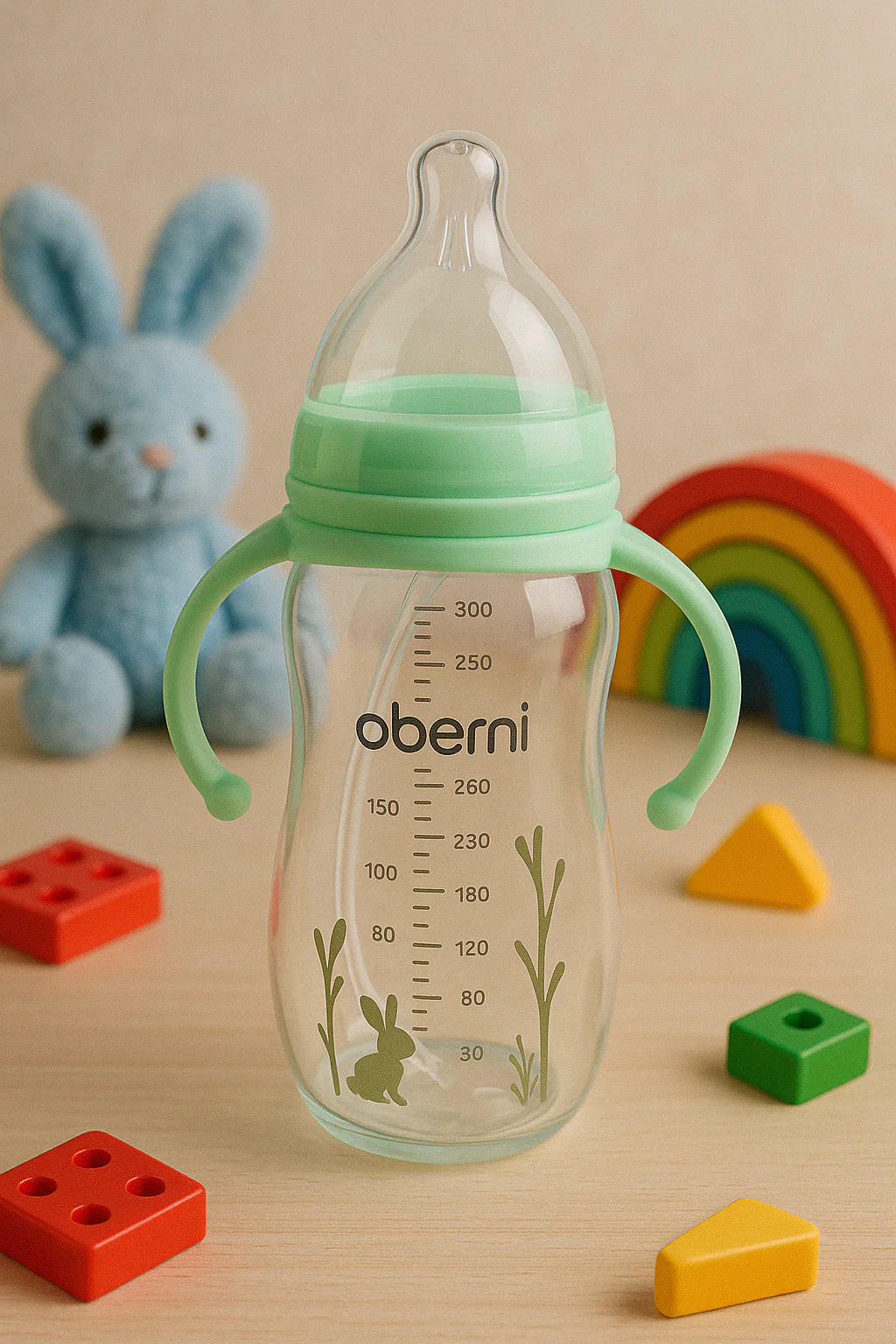 Wide-Neck Glass Baby Bottle