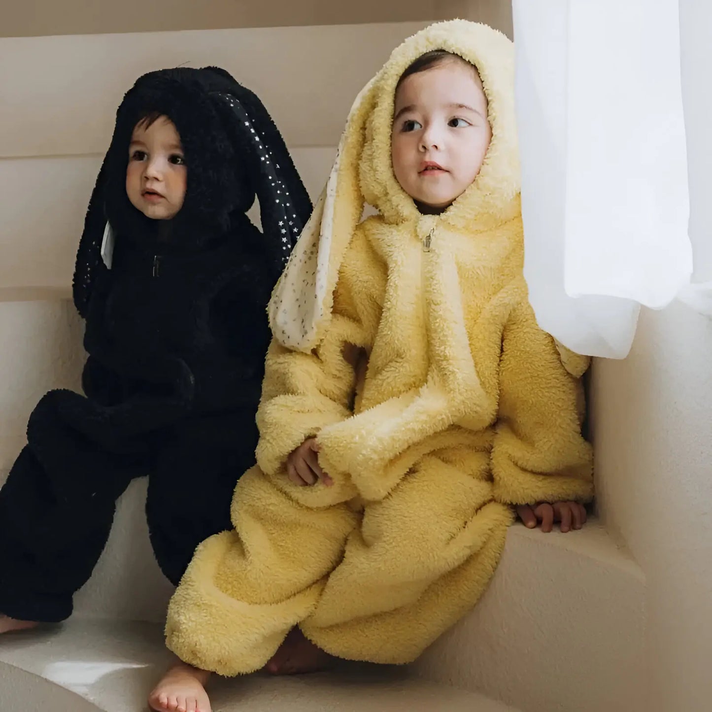 Rabbit Flannel Baby Onesie