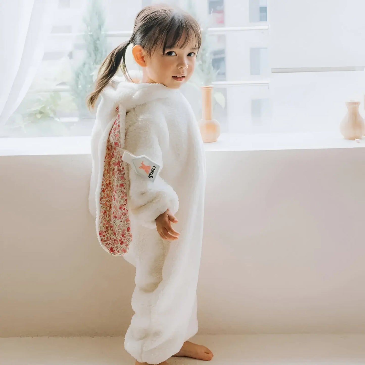 Rabbit Flannel Baby Onesie
