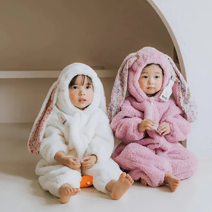 Rabbit Flannel Baby Onesie