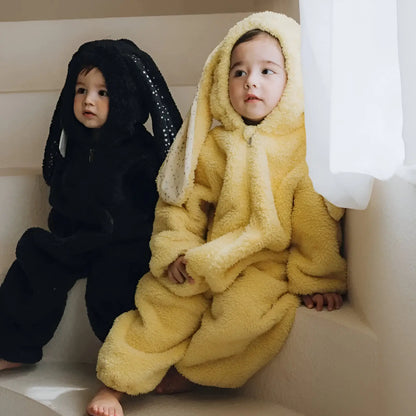 Rabbit Flannel Baby Onesie